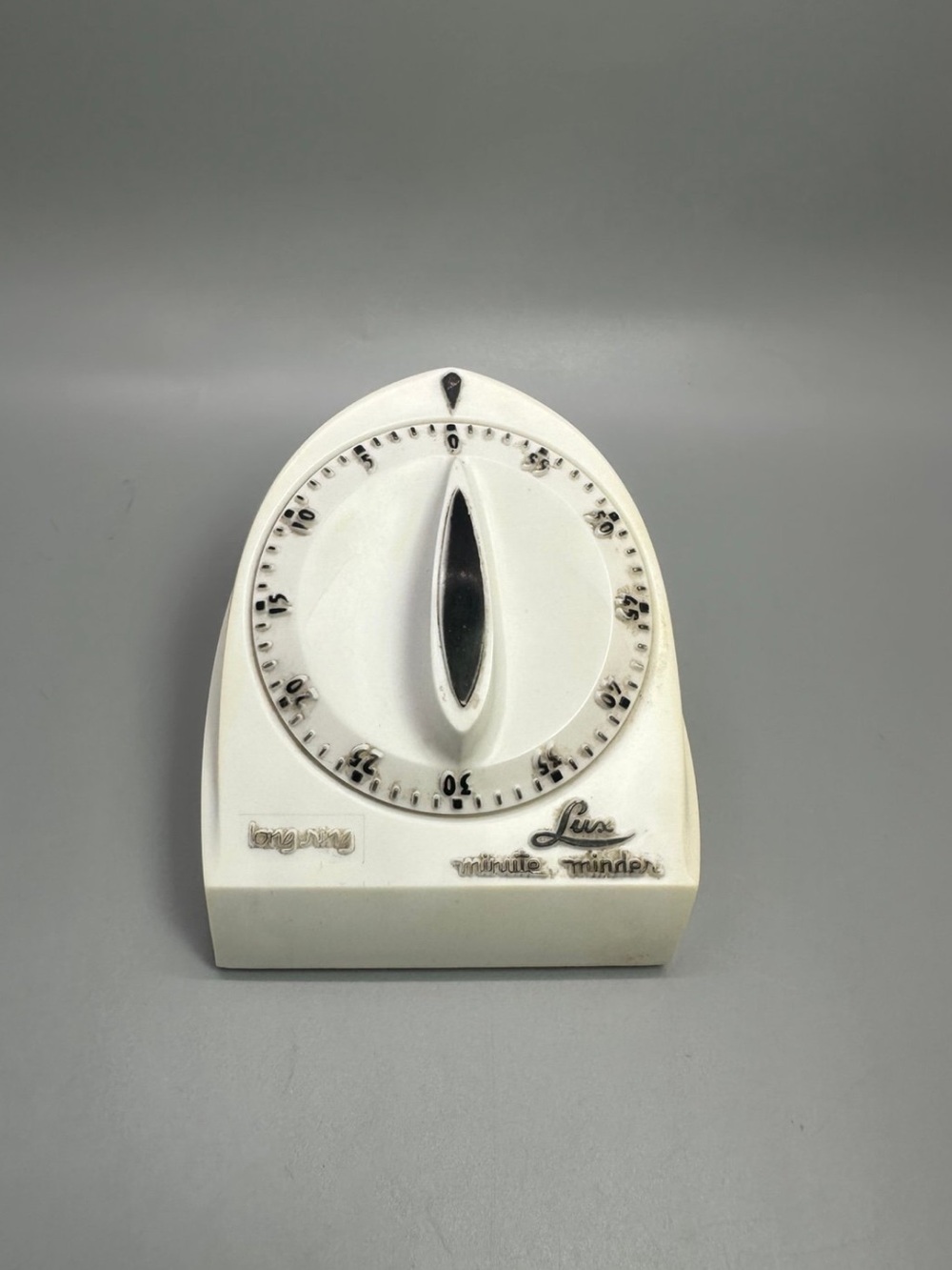 Lux 60 Minute Minder Long Ring Kitchen Timer Manual Knob Vintage Works